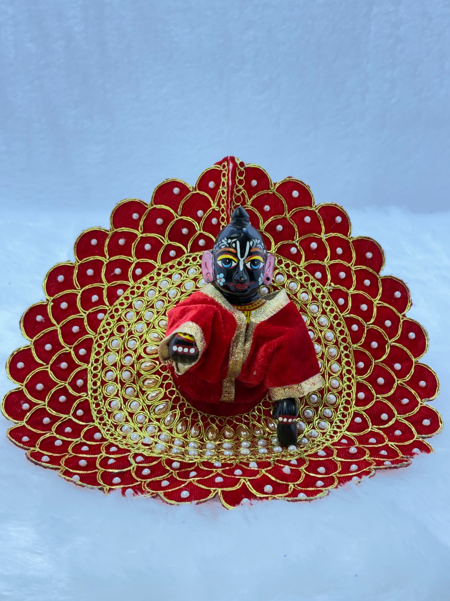 Heavy Embroidery Laddu Gopal Dress (Size 5)