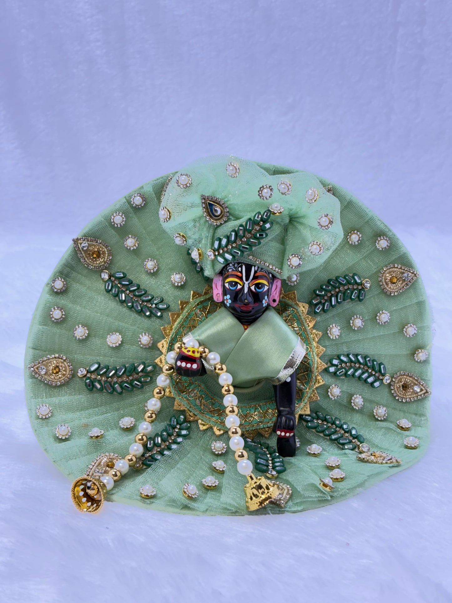 Purely Handmade Heavy Laddu Gopal Dress (Size 5)