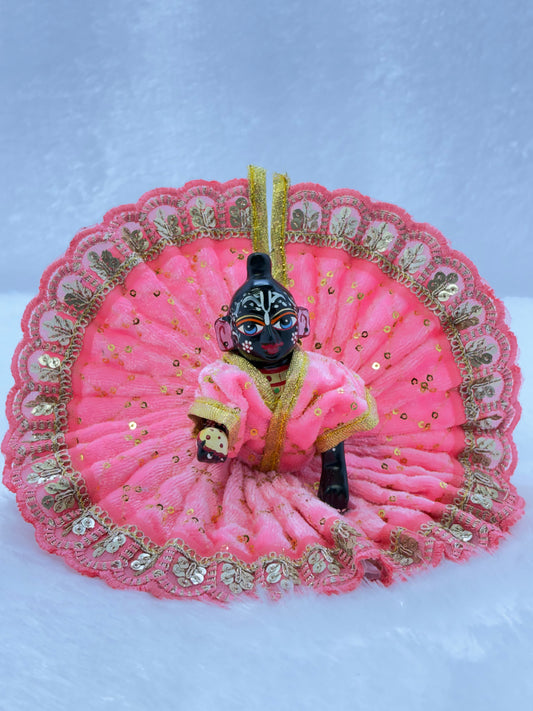 Premium Velvet Embroidery Gopal Dress |pink |Size No.4