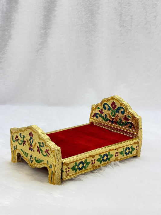 Fancy Wooden Bed For Size 2 & 3 Laddu Gopal