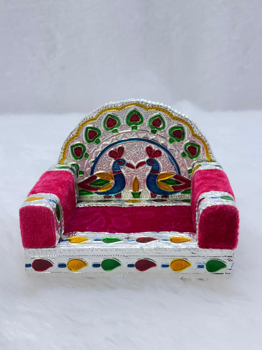 Pink Silver Singhasan (Size No.1)