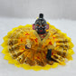 Multicolour Laddu Gopal Dress (Size 2 No.) | Pack Of 4 Beautiful Dress | With Mala & Mukut) | Yellow, Orange, Pink, Red