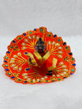 Embroidery Laddu Gopal Dress | Pack Of 6 | Pink, Navy Blue, Green, Yellow, Maroon, Orange | Size 2 No.