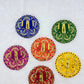 Embroidery Laddu Gopal Dress | Pack Of 6 | Pink, Navy Blue, Green, Yellow, Maroon, Orange | Size 2 No.