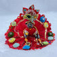 Handmade Heavy Laddu Gopal Dress | With Mukut & Mala | Size No. 2