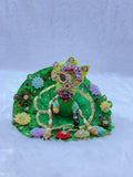 Handmade Heavy Laddu Gopal Dress | With Mukut & Mala | Size No. 2