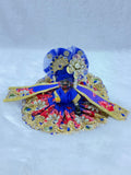 Heavy Embroidery Laddu Gopal Dress | Navy Blue | Size No. 2