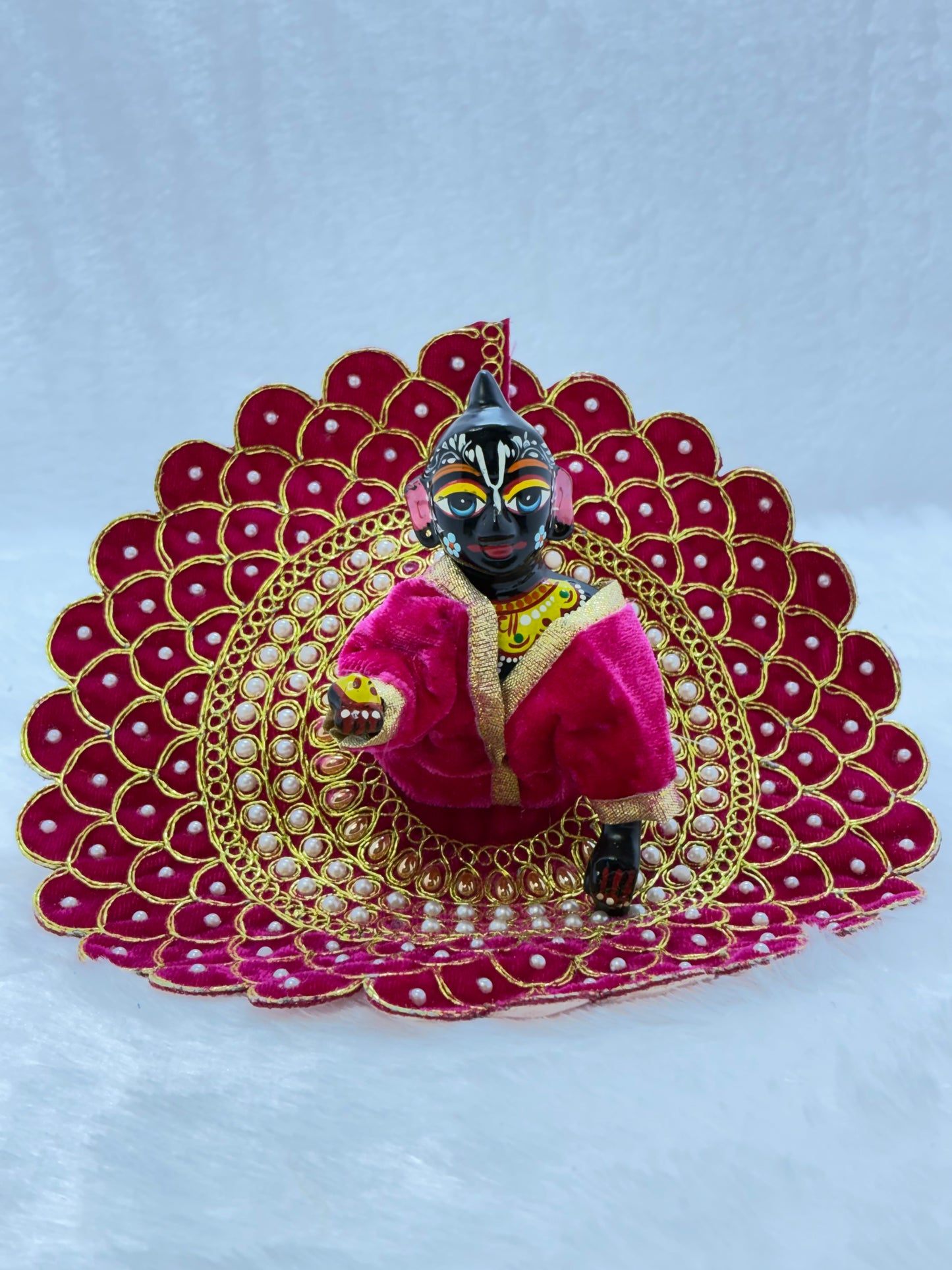 Heavy Embroidery Laddu Gopal Dress (Size 5)