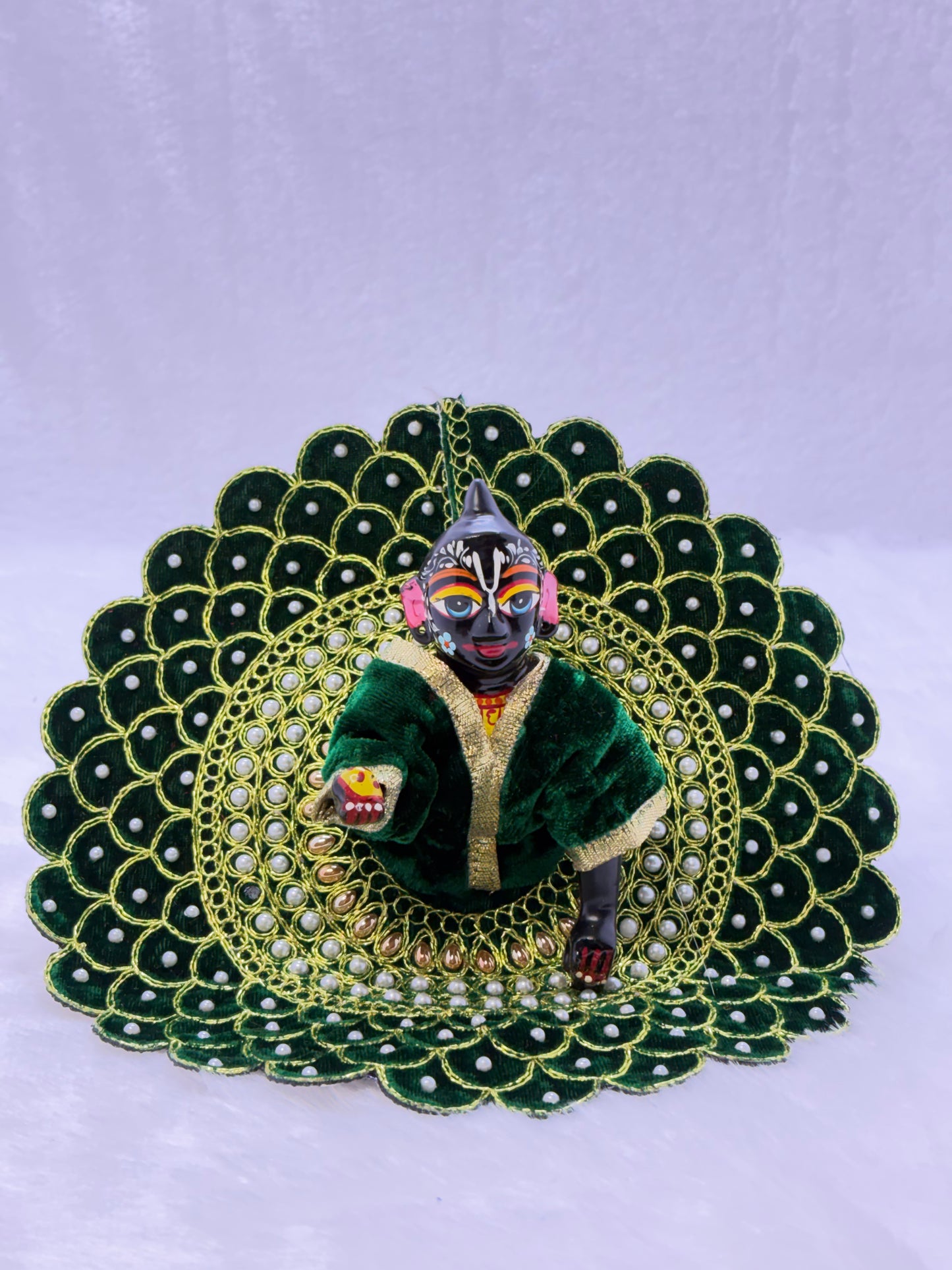 Heavy Embroidery Laddu Gopal Dress (Size 5)