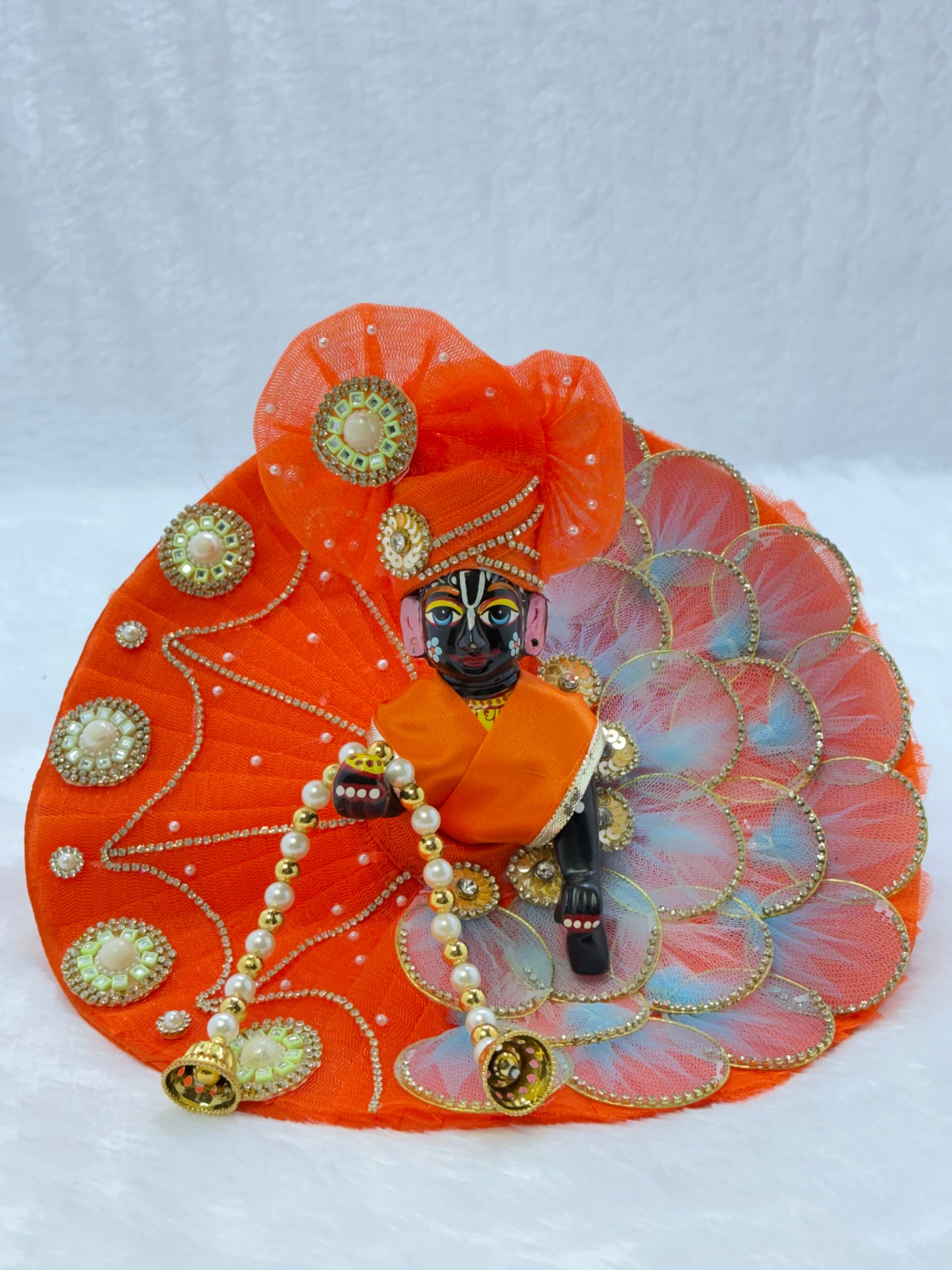 Pure Handmade Heavy Laddu Gopal Dress (Size 5)