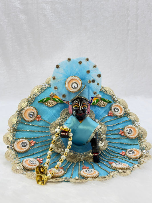 Pure Handmade Heavy Laddu Gopal Dress (Size 5)