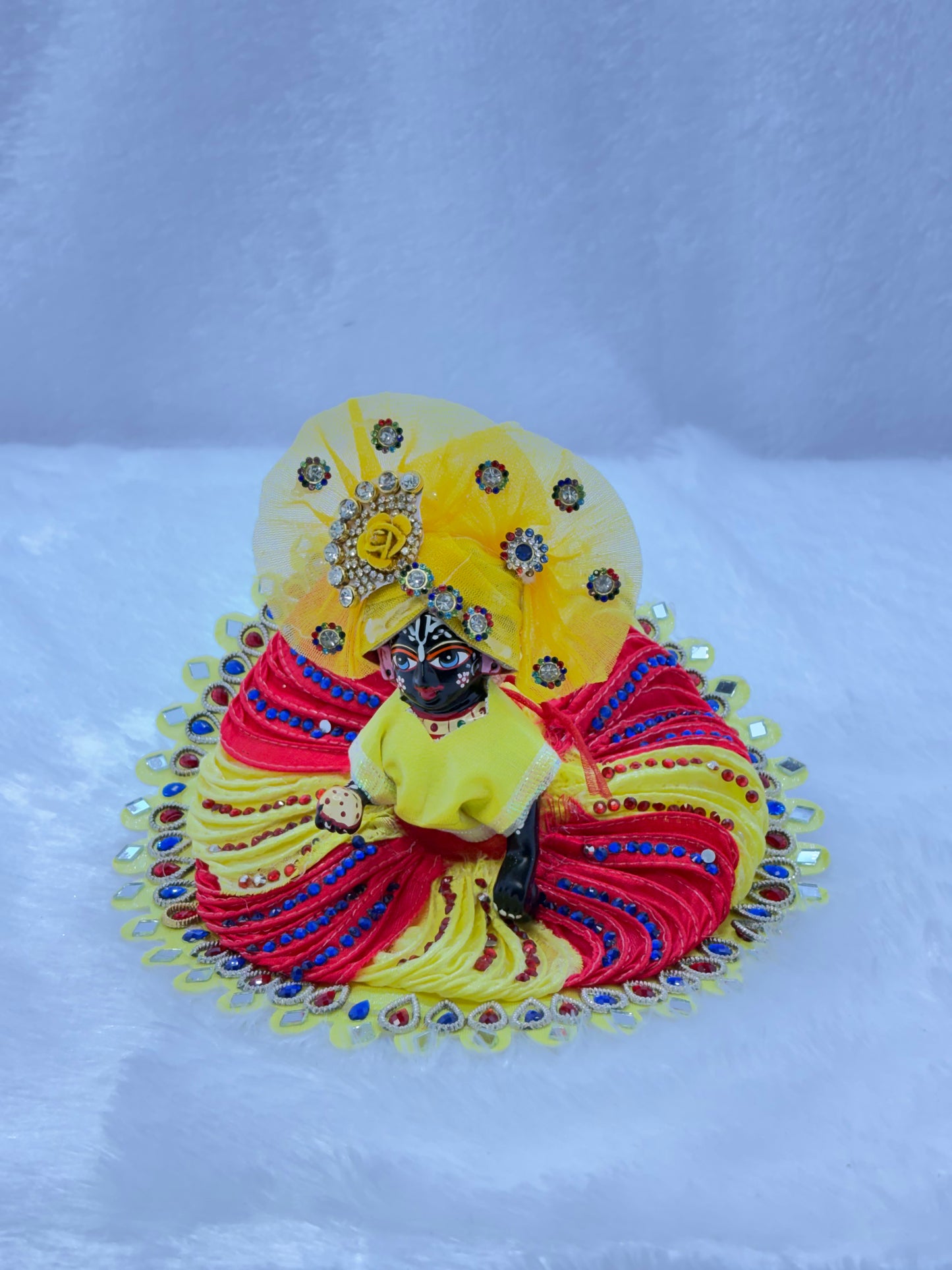 Handmade Gopal Dress |3 Piece| |Yellow and Red| Size 4Nm.
