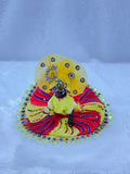 Handmade Gopal Dress |3 Piece| |Yellow and Red| Size 4Nm.