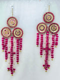 Pink fancy Pompom Wall hanging (1 pair )