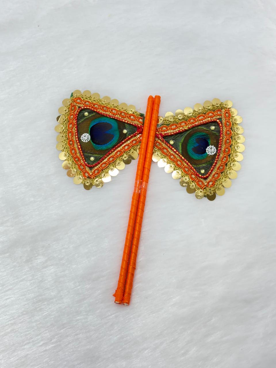Laddu Gopal mor pankh Fan (1 Pair)