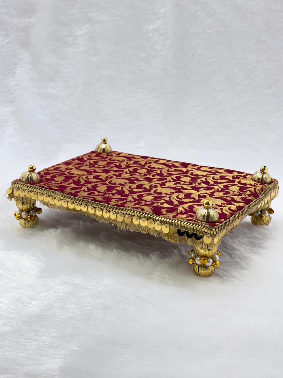 Rajwadi Paat Style Bed For Size 3 & 6 Laddu Gopal