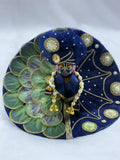 Handmade Heavy Gopal Dress (Navy Blue) (3 Piece Set)