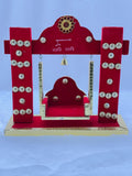 Wooden Velvet Jhula For Size 2 Laddu Gopal