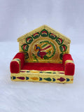 Triangle Red Golden Singhasan (Size No.2)